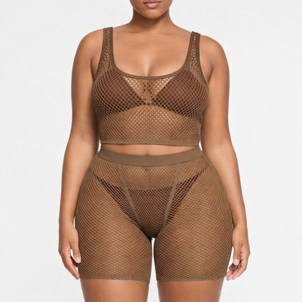 SKIMS | Army Warp‎ Knit Short Bikini Cover-Up
